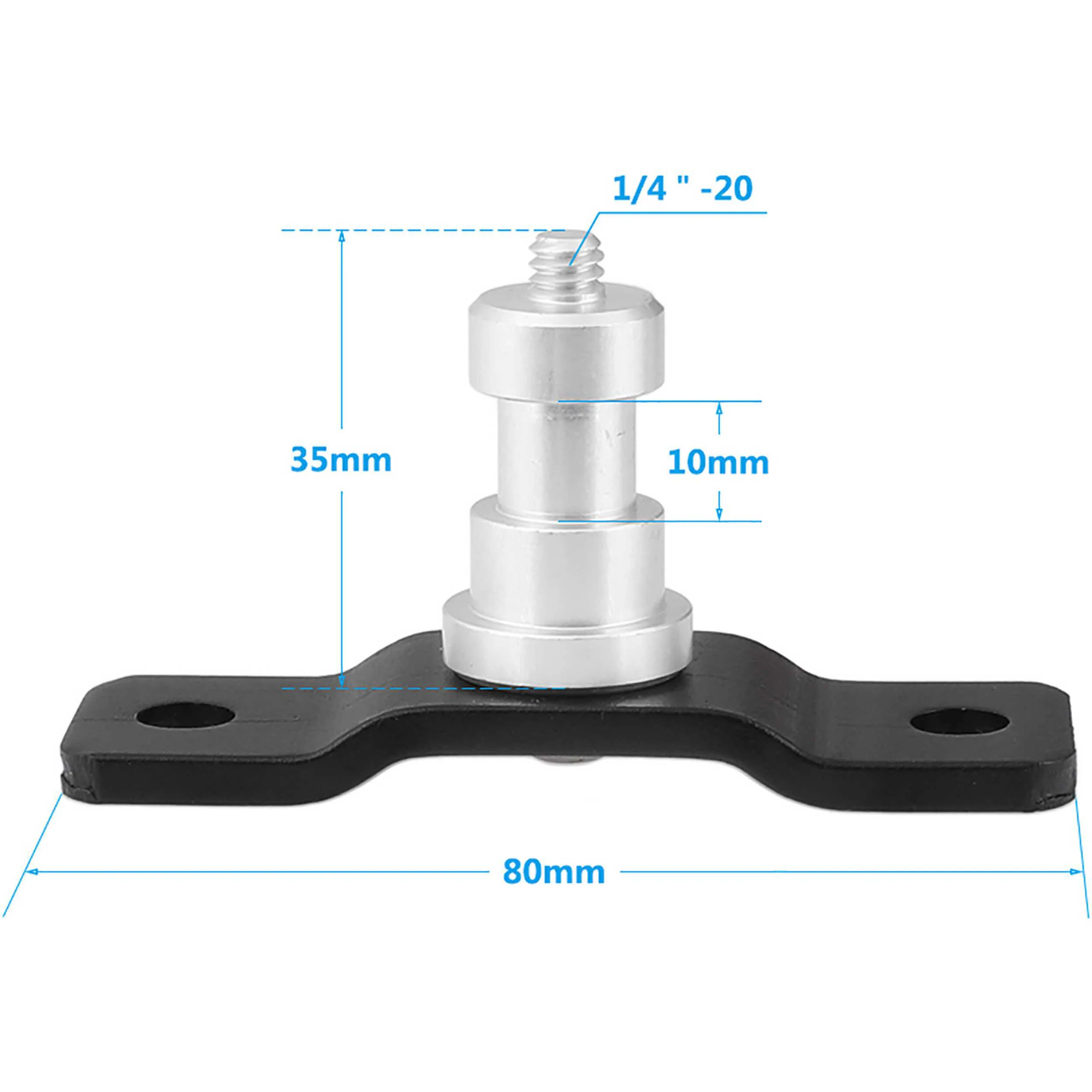 CAMVATE Light Stand Head Adapter with 1/4''-20 Screw & Wall Mount - Image 4