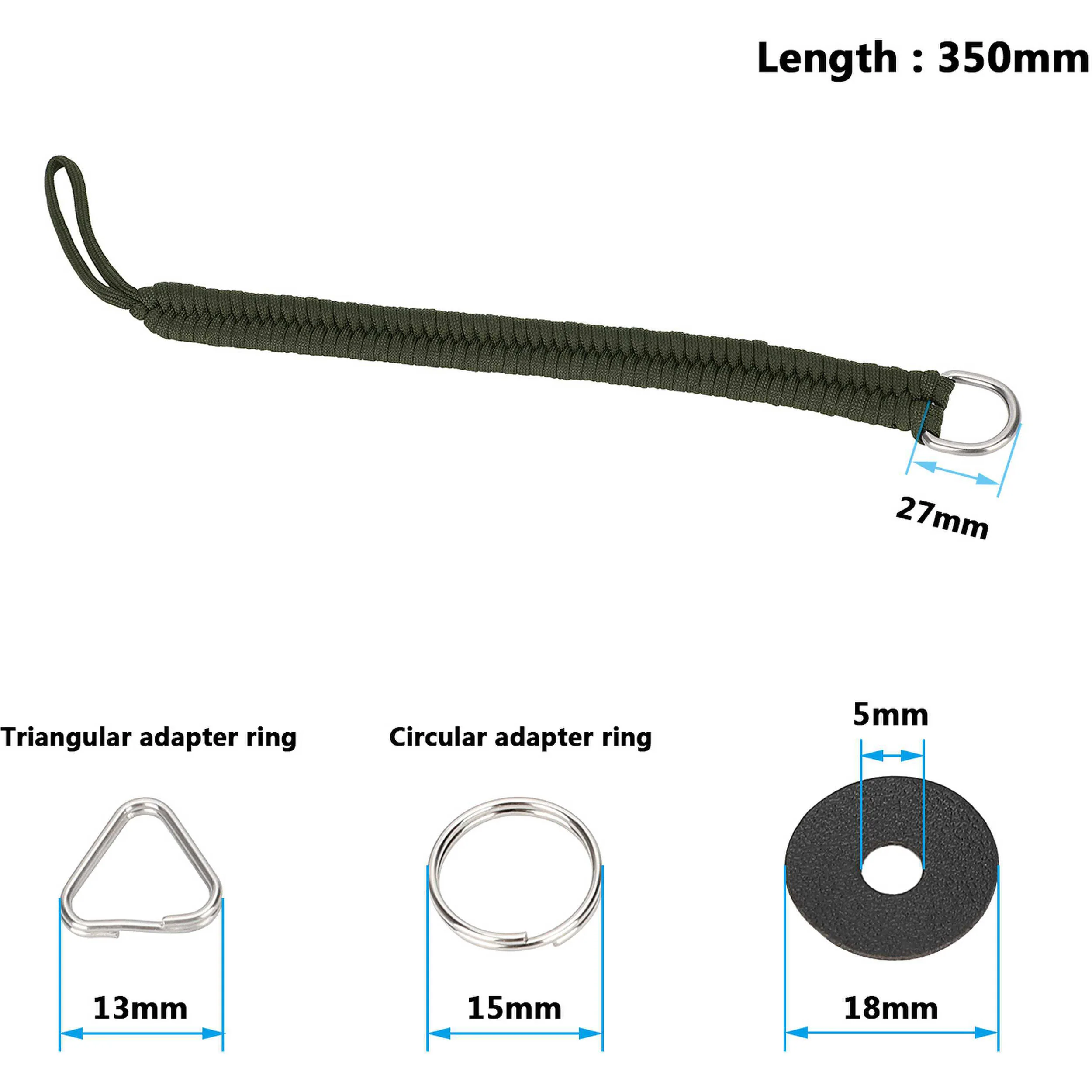 CAMVATE Paracord Wrist Strap (Green) - Image 4