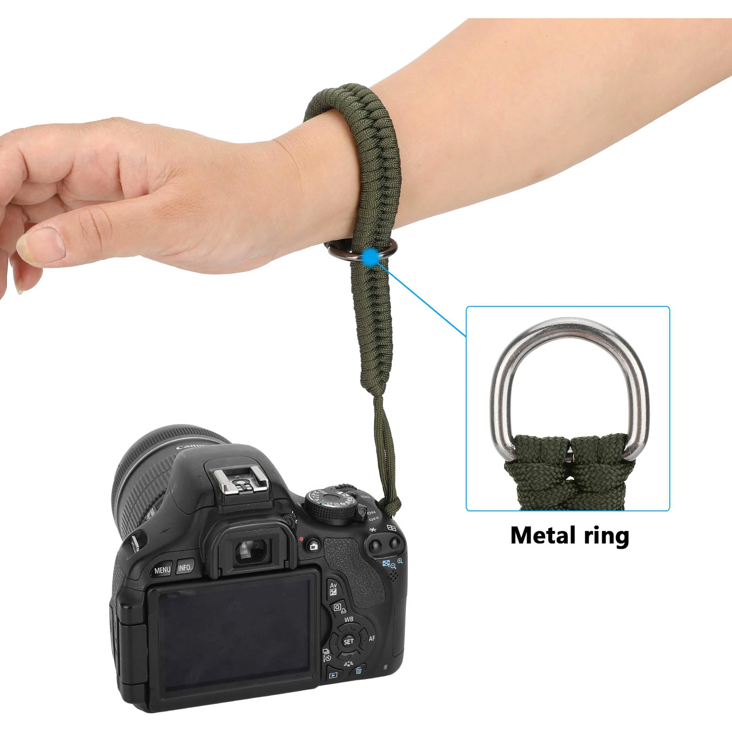CAMVATE Paracord Wrist Strap (Green) - Image 6