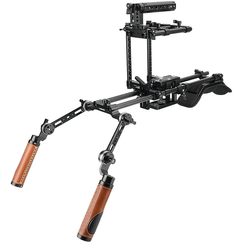 CAMVATE Pro Shoulder Rig Bundle with Adjustable Half Camera Cage - Image 3