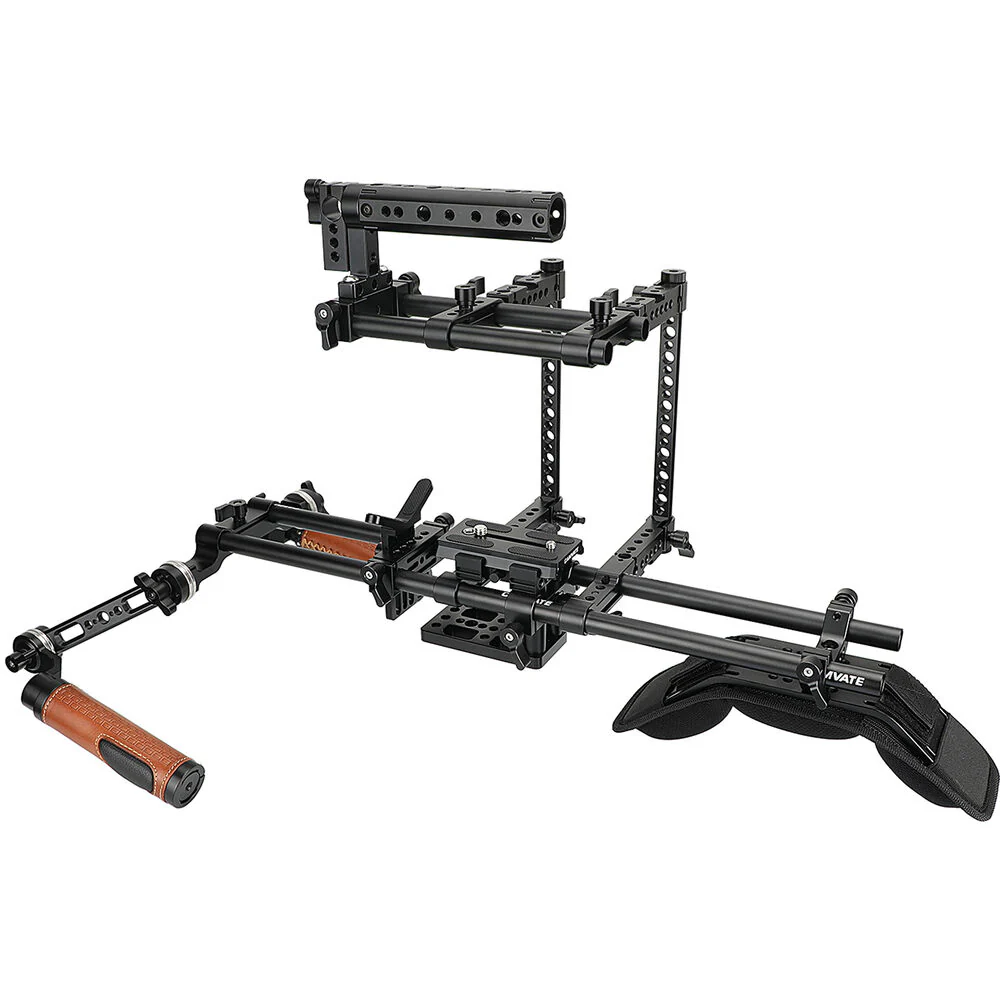 CAMVATE Pro Shoulder Rig Bundle with Adjustable Half Camera Cage - Image 4