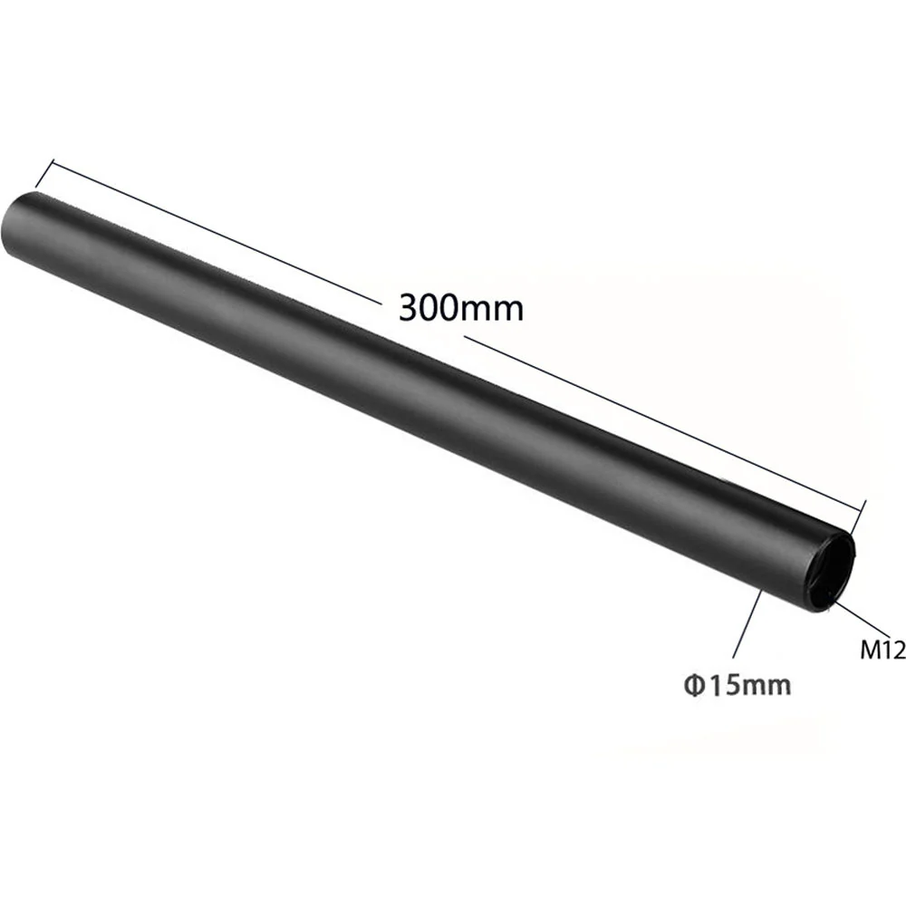 CAMVATE Set of 3 x 15mm Black Aluminum Rod Pairs (3.94", 7.8", 11.8") - Image 5