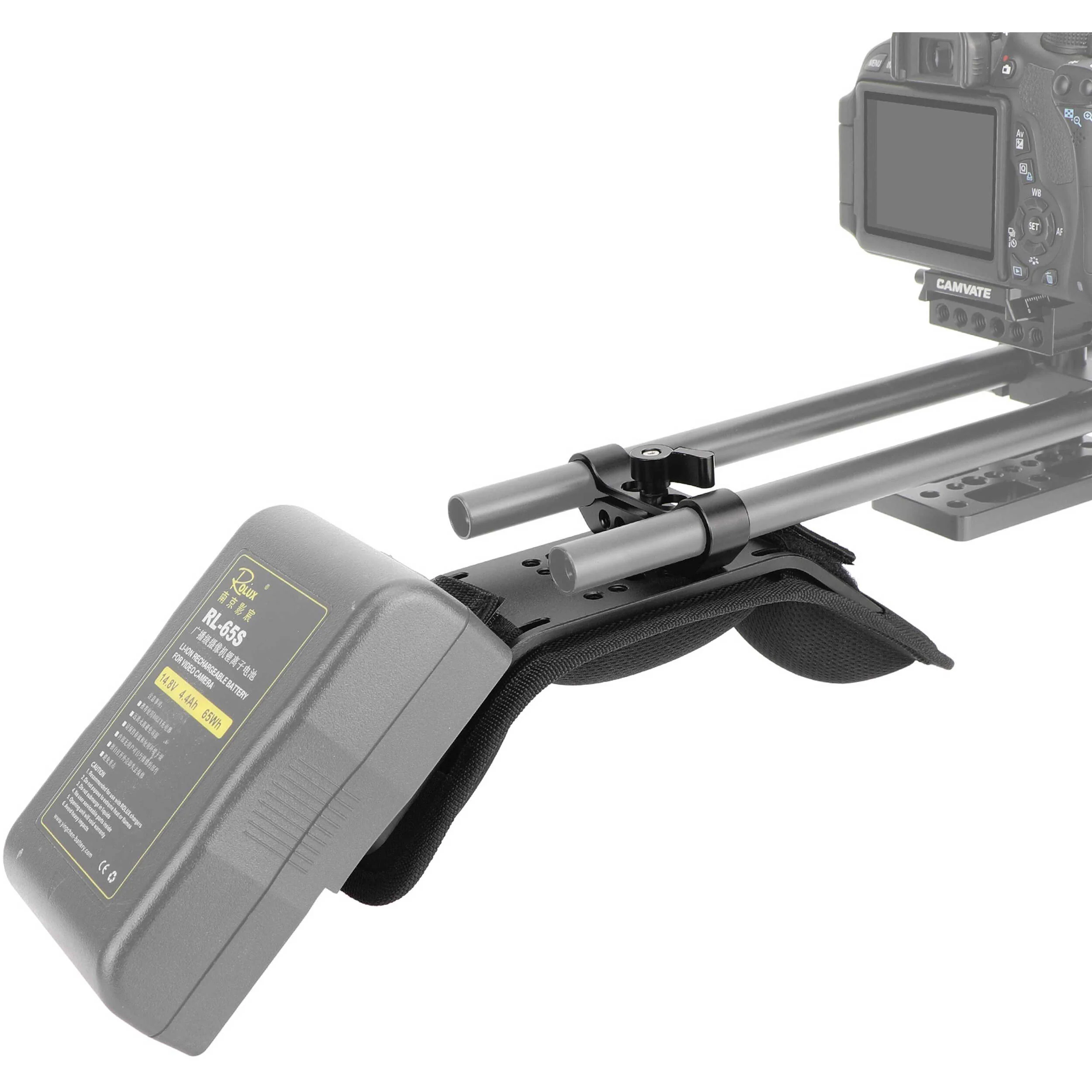 CAMVATE Shoulder Pad with V-Lock Receiver and 15mm LWS Rod Clamp - Image 2