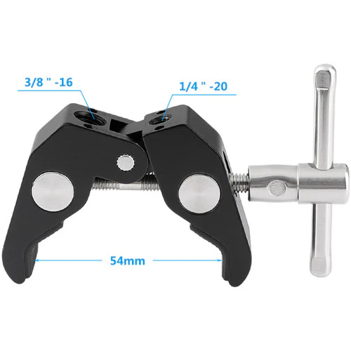 CAMVATE Super Crab Clamp with 1/4"-20 & 3/8"-16 Threads - Image 2
