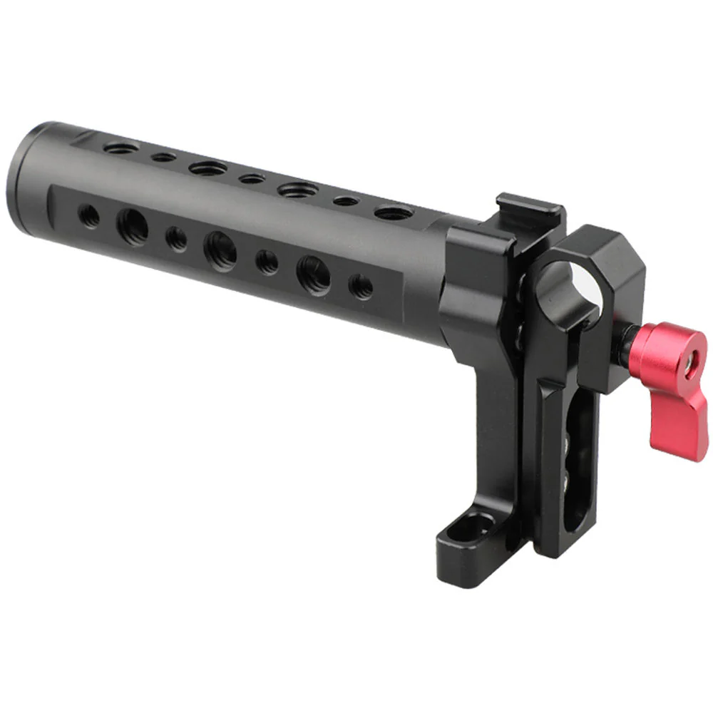 CAMVATE Top Cheese Handle with Rod Clamp for GH5, 5DMarkIII Camera (Red Wingnut) - Image 2