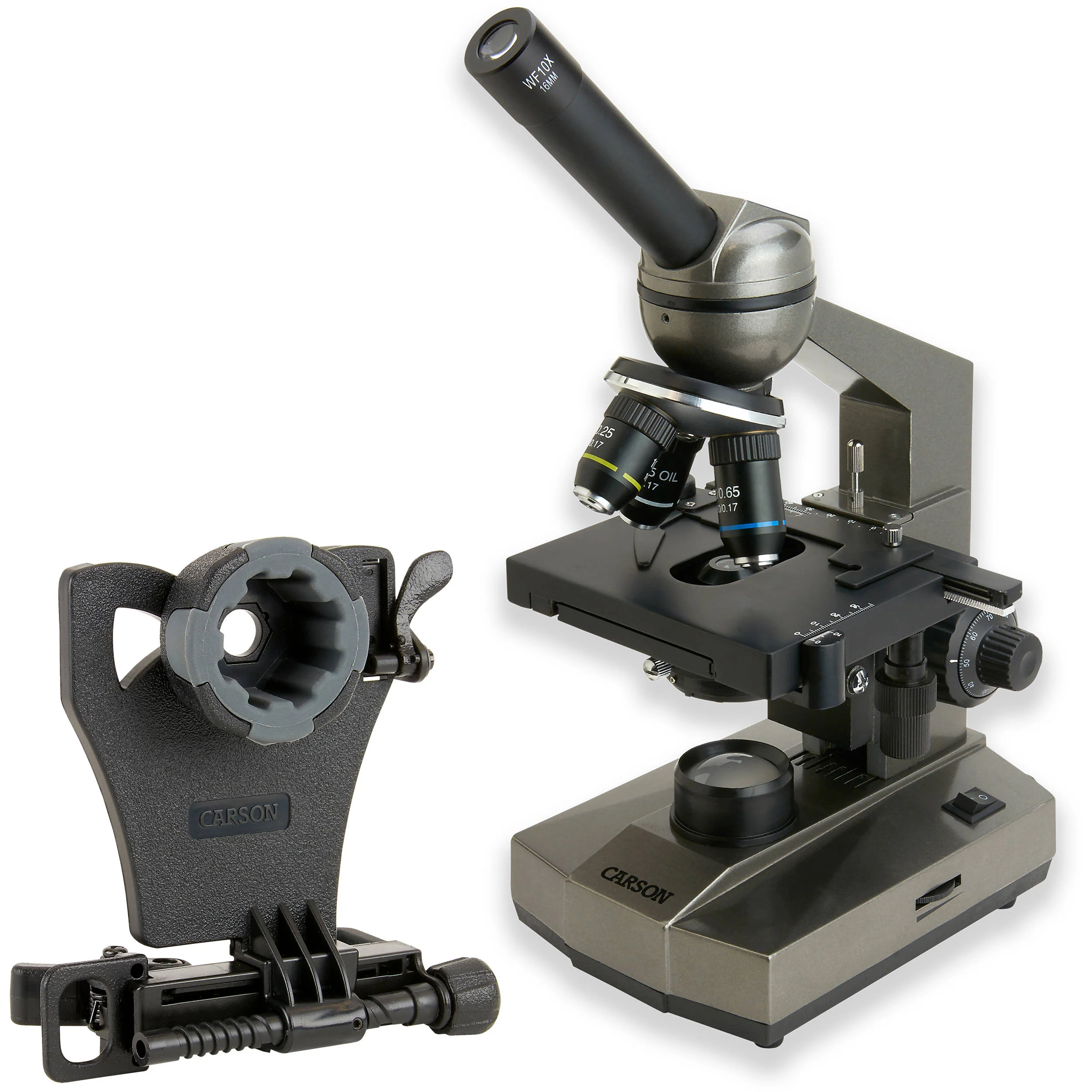 Carson MS-100 Biological Microscope & Universal Adapter for Smartphones Kit - Image 5