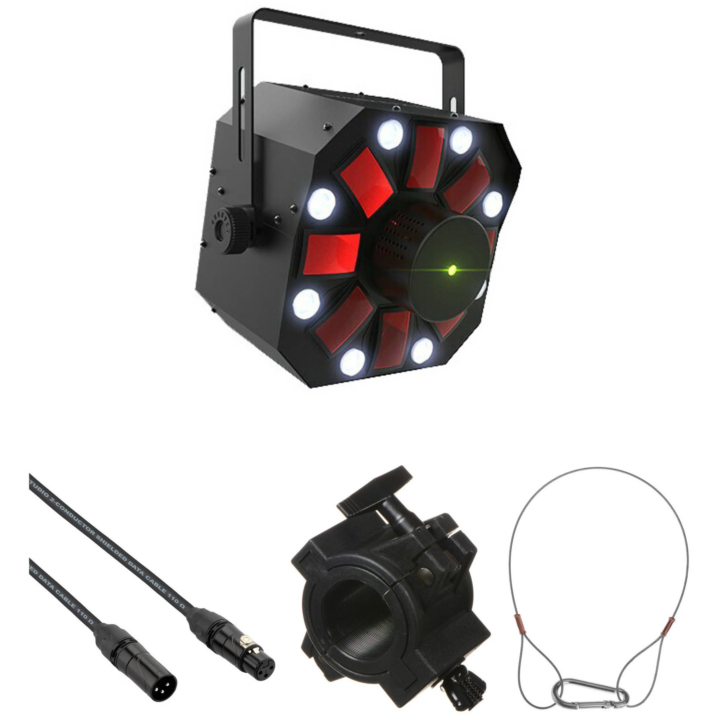 CHAUVET DJ Swarm 5 FX ILS 3-in-1 Multi-Effects Kit with DMX Cable, O-Clamp, and Safety Cable