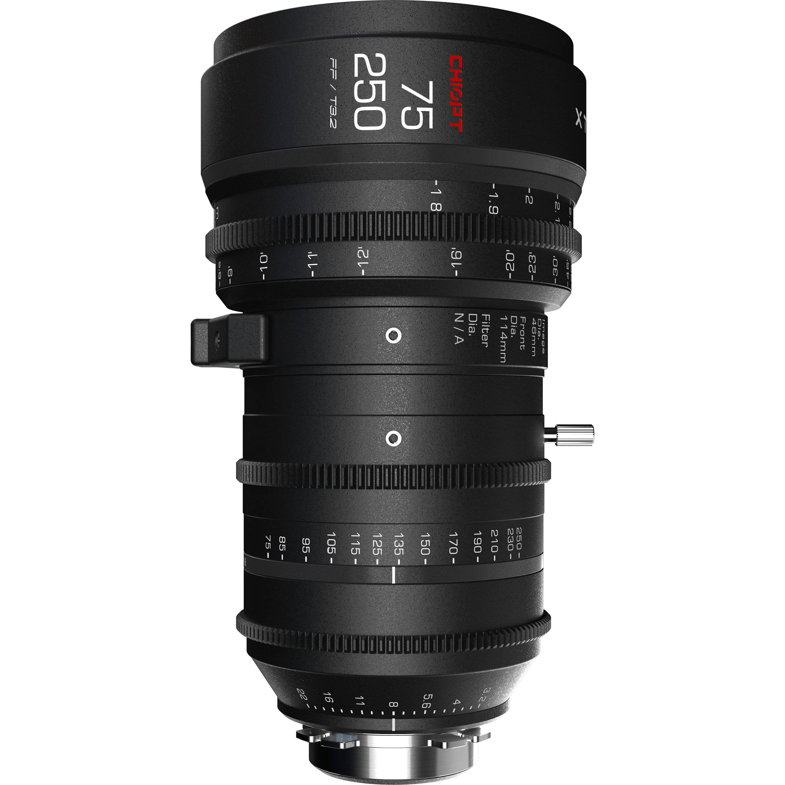 CHIOPT XTREME 75-250mm T3.2 Compact Zoom Lens Kit with PL & EF Mounts - Image 2
