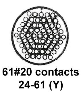 CINCH CONNECTIVITY SOLUTIONS BACC45FN24-61S6 Circular Connector, BACC Series, MIL-DTL-26500 Series, Wall Mount Receptacle, 61 Contacts - Image 2