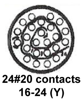 CINCH CONNECTIVITY SOLUTIONS CN1021A16G24P8Y240 Circular Connector, CN Series, MIL-DTL-26500 Series, Wall Mount Receptacle, 24 Contacts, Crimp Pin - Image 2