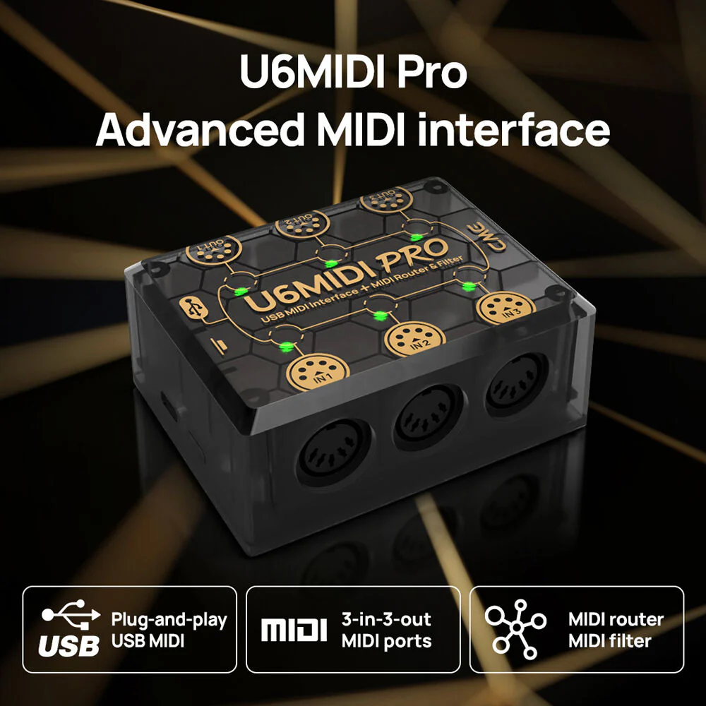 CME U6MIDI Pro 3-In / 3-Out Smart USB MIDI Interface - Image 4