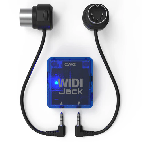 CME WIDI Jack Bluetooth MIDI Interface with 2.5mm TRS to 5-Pin DIN MIDI Cables - Image 2