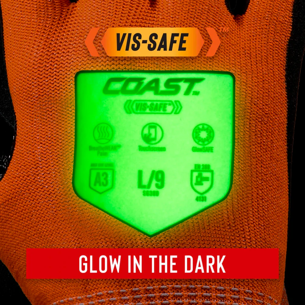 COAST Crew SG400 Hi-Vis Glow Safety Gloves (X-Large) - Image 3
