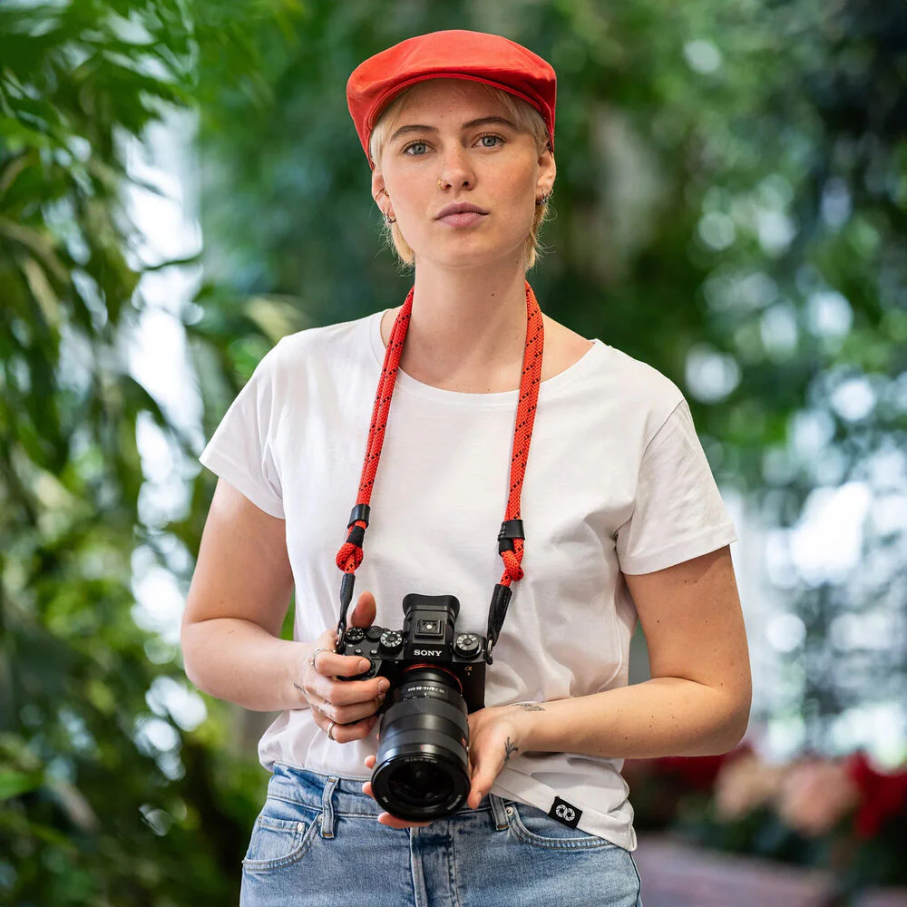 COOPH Adjustable Rope Camera Strap with Steel Ring Connector (Duotone Poppy) - Image 6