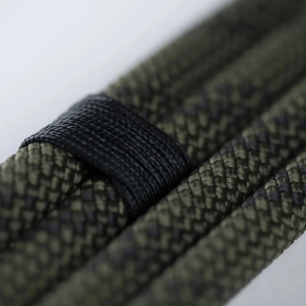 COOPH Double Rope Camera Strap (Duotone Olive, 39.4", Webbing Attachment) - Image 3