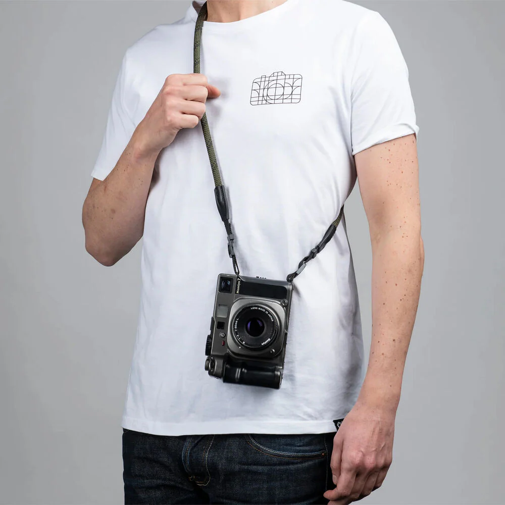 COOPH Rope Camera Strap (Duotone Olive, 51.2", Webbing Attachment) - Image 7