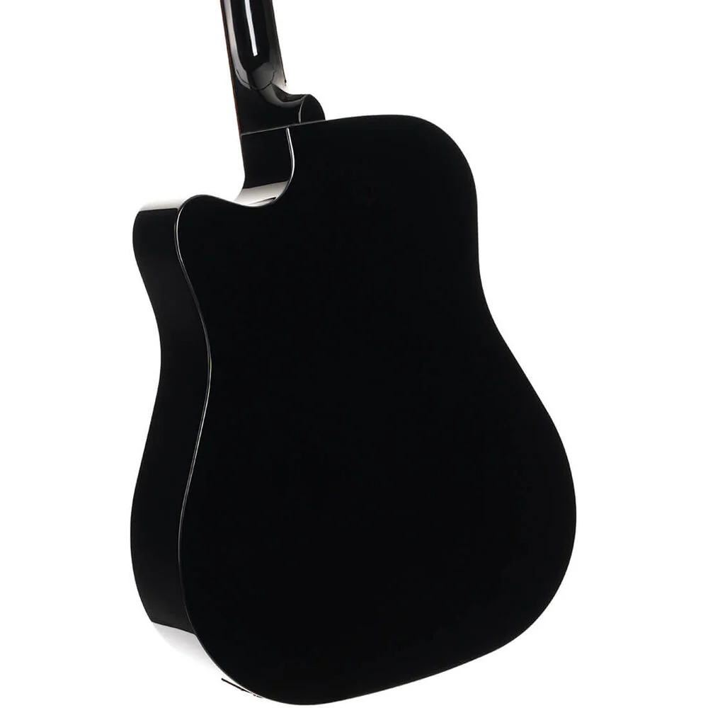 Cort Earth60CE Dreadnought Cutaway (Black Gloss Finish) - Image 4