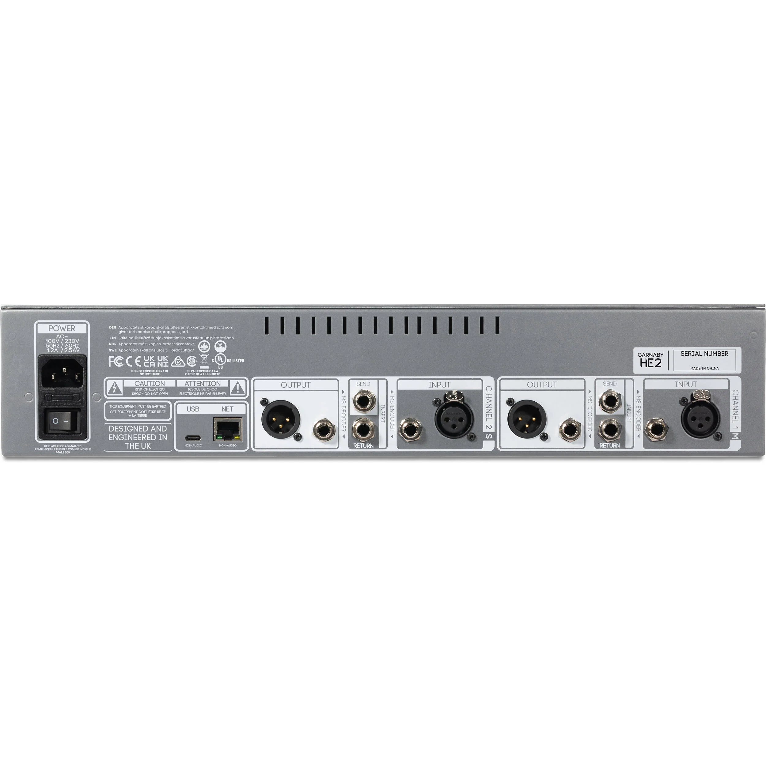 Cranborne Audio Carnaby HE2 Two-Channel 3-Band HarmonicEQ (2 RU) - Image 4