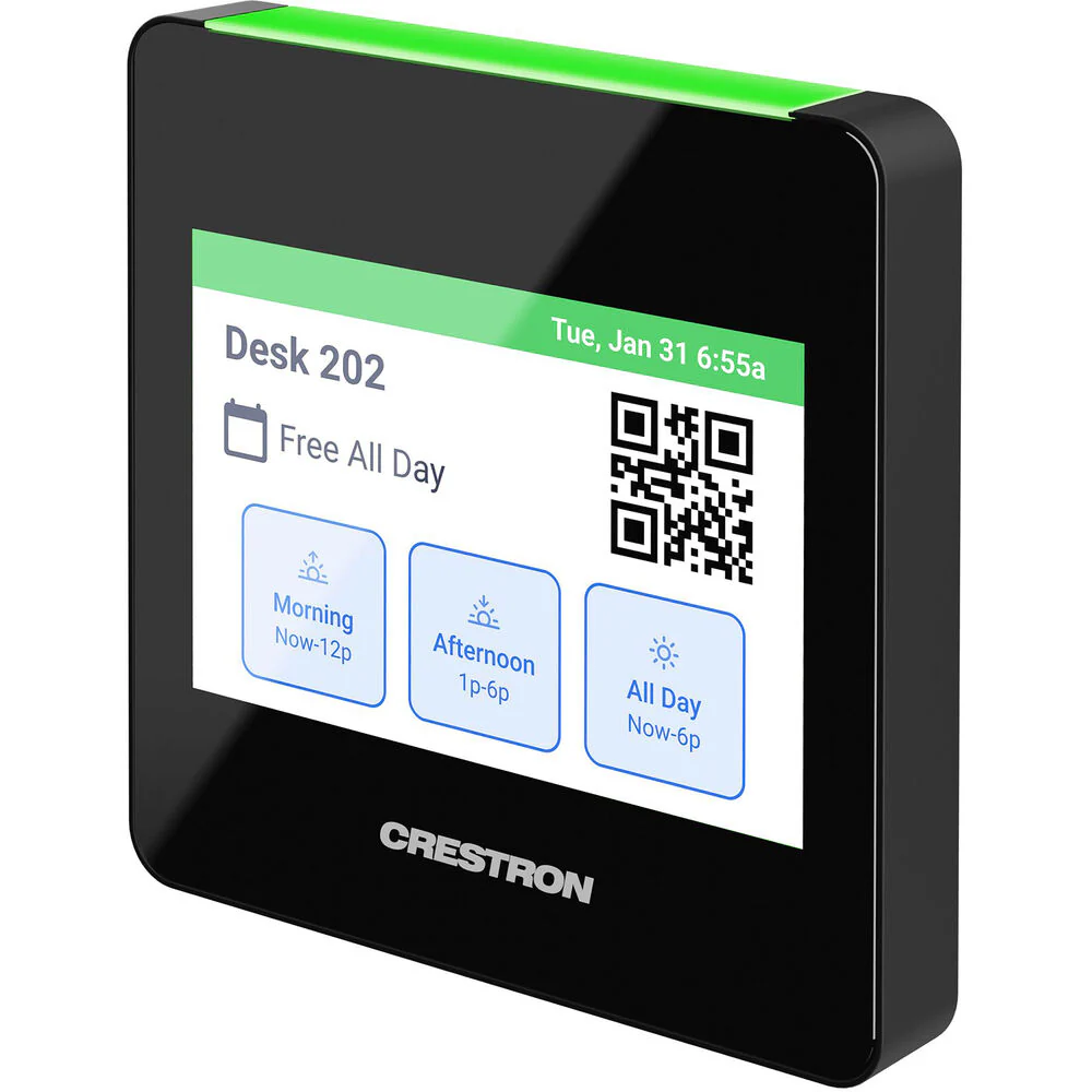 Crestron 3.5" Desk Scheduling Touchscreen (Black Textured) - Image 3
