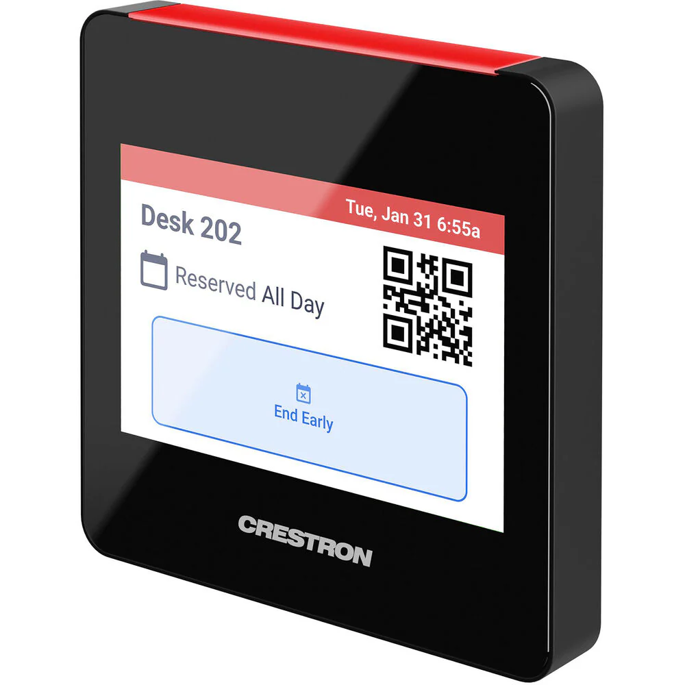 Crestron 3.5" Desk Scheduling Touchscreen (Black Textured) - Image 4