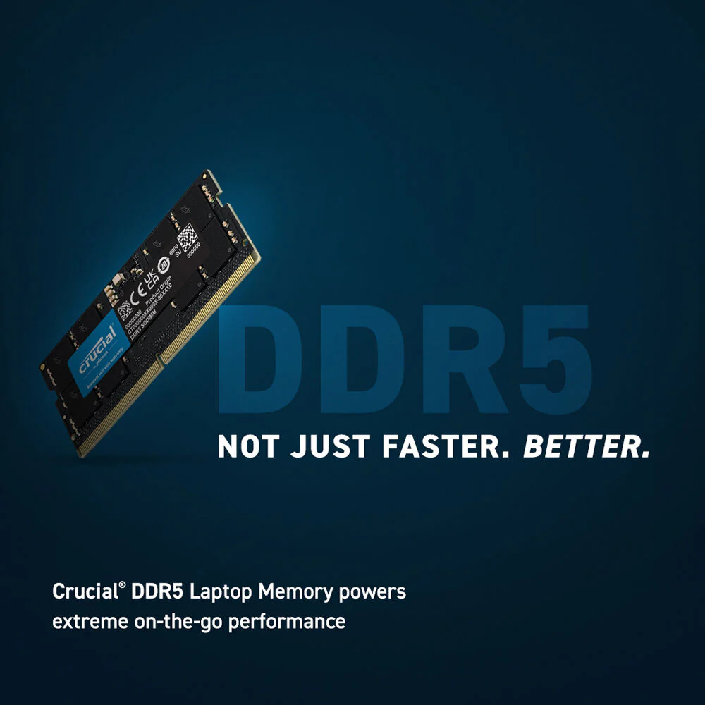 Crucial 16GB Laptop DDR5 5600 MHz SO-DIMM Memory Kit (2 x 8GB) - Image 2