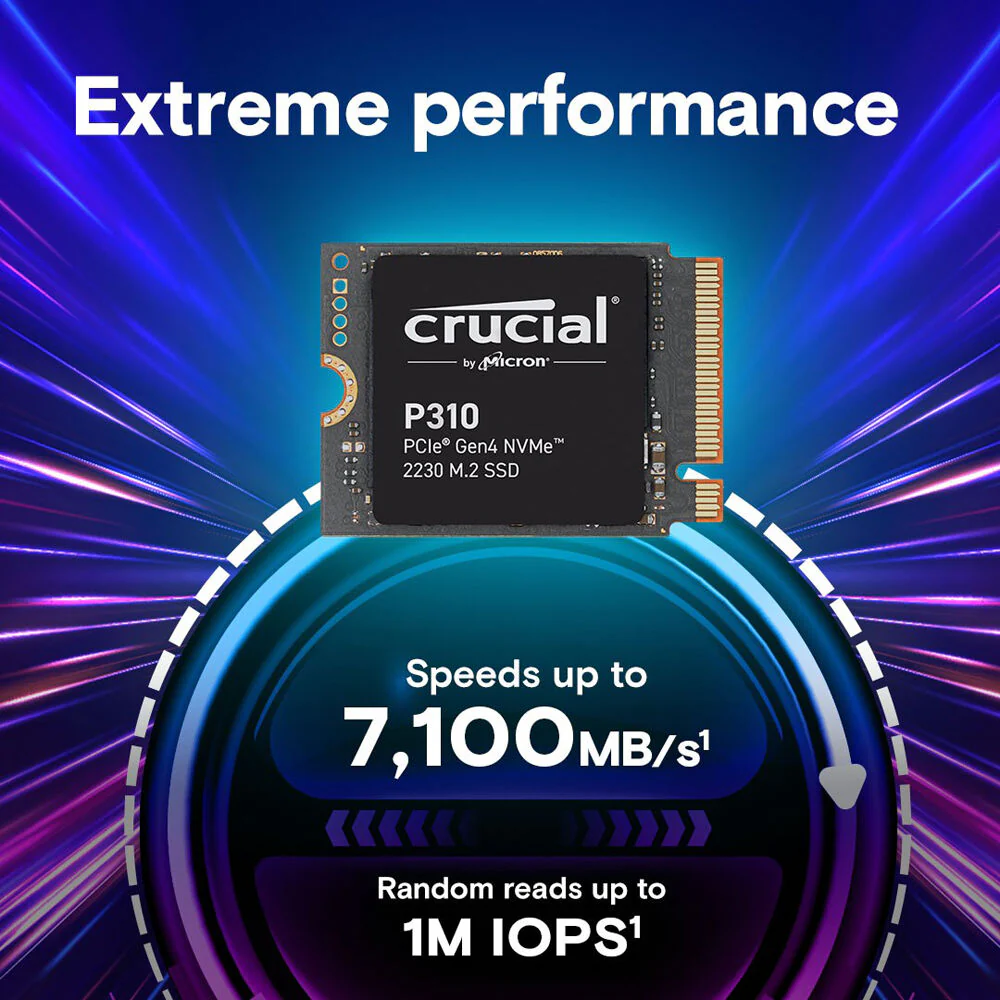 Crucial 1TB P310 Gen 4 M.2 2230 PCIe NVMe SSD - Image 2