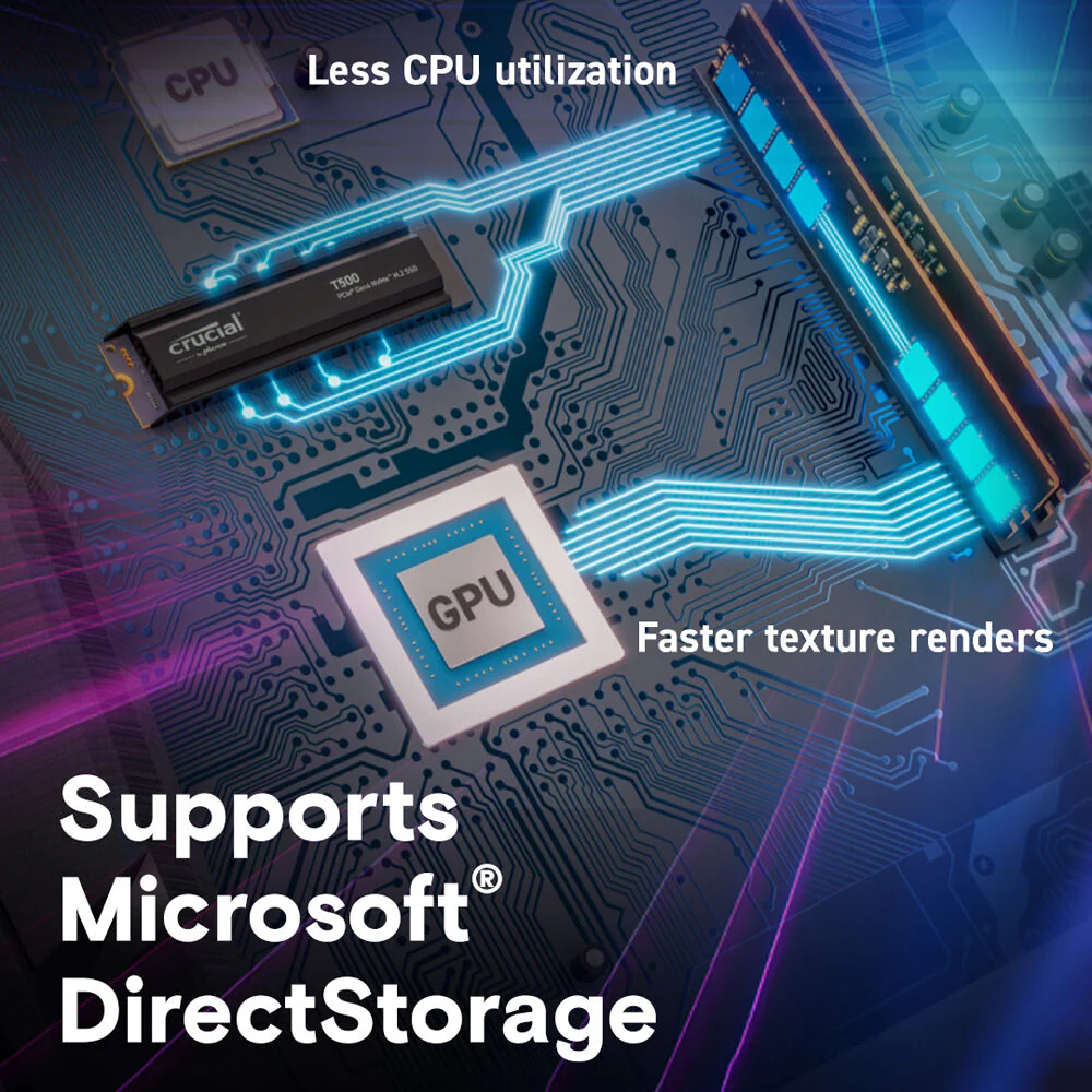 Crucial 1TB T500 PCIe 4.0 x4 M.2 Internal SSD - Image 5