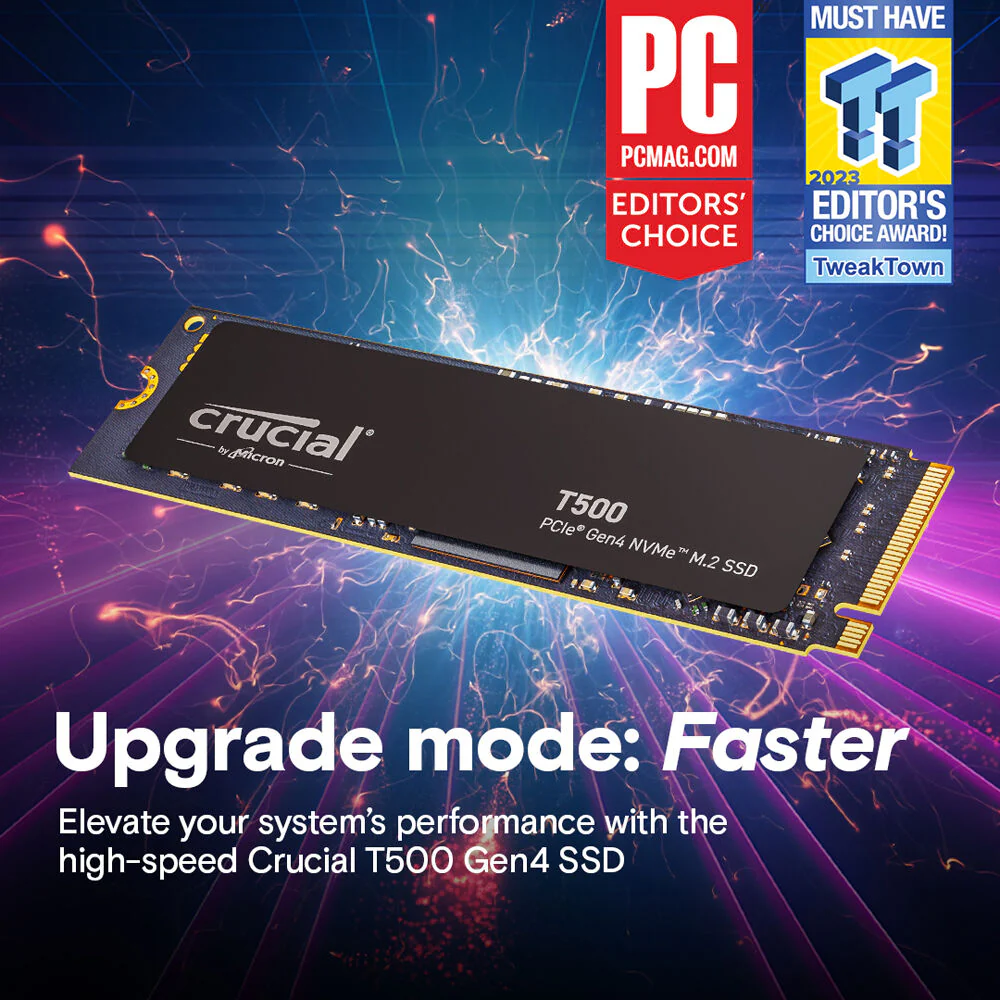 Crucial 1TB T500 PCIe 4.0 x4 M.2 Internal SSD - Image 6