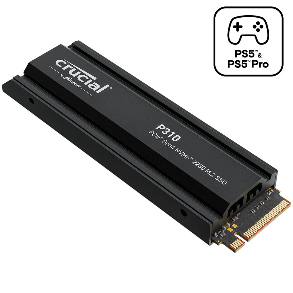 Crucial 4TB P310 NVMe PCIe 4.0 M.2 Internal SSD with Heatsink