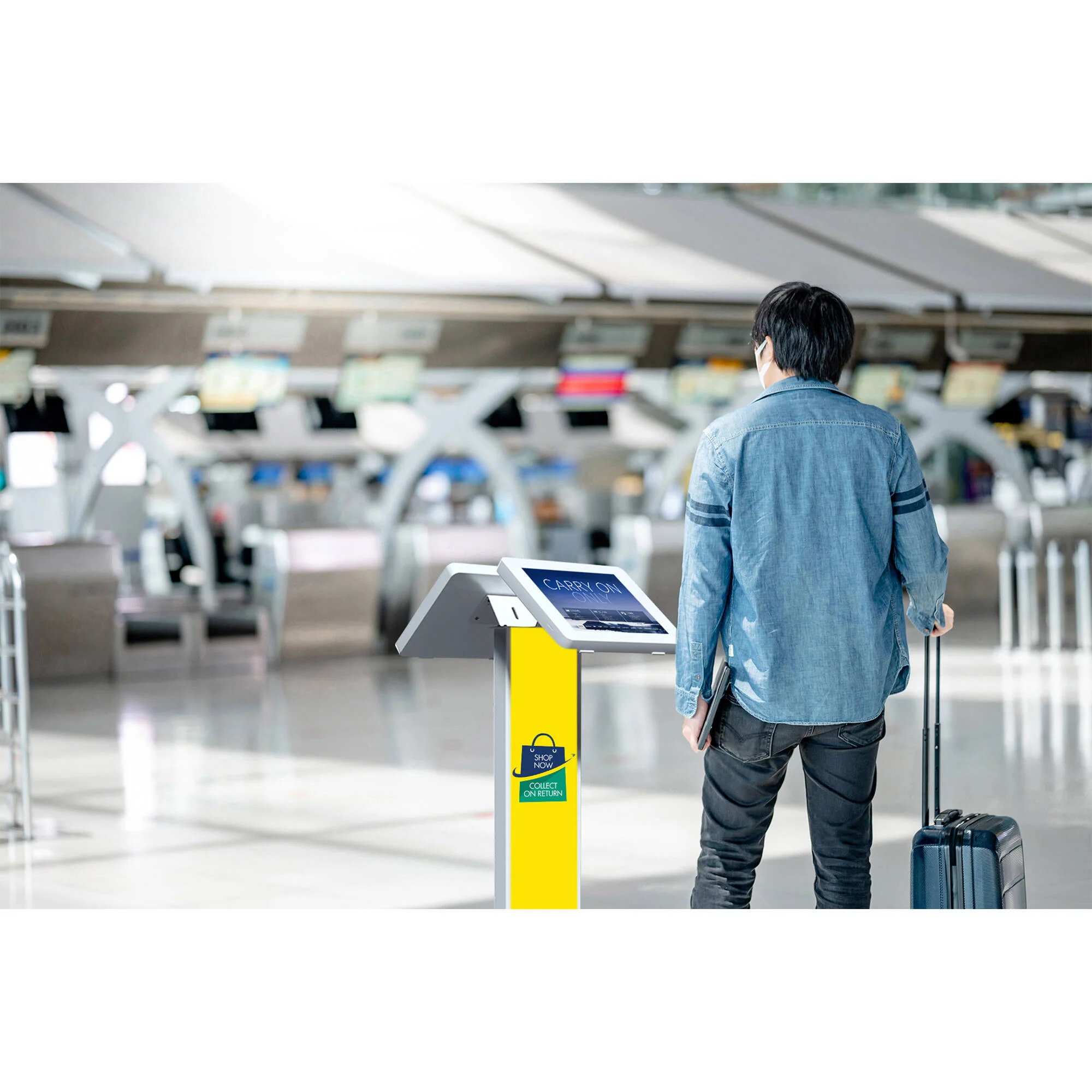 CTA Digital Dual-Enclosure Locking Floor Stand Kiosk with Graphic Slot for 9 to 11" Tablets (White) - Image 7
