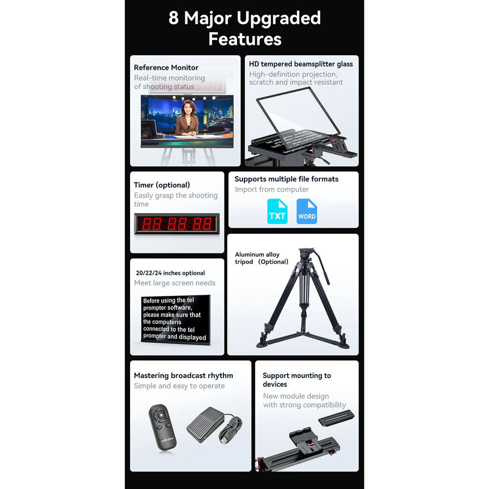 Desview DT20 Dual-Screen Teleprompter Kit (20") - Image 6