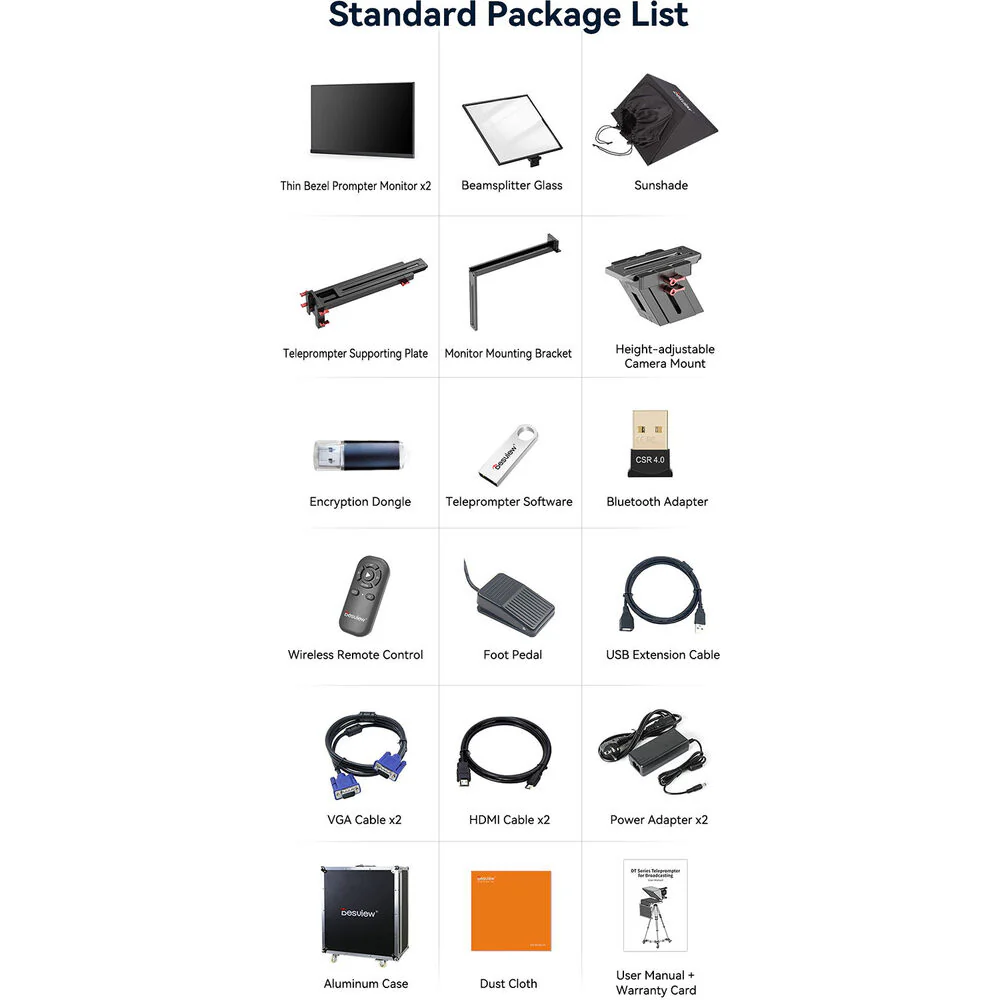 Desview DT20 Dual-Screen Teleprompter Kit (20") - Image 7
