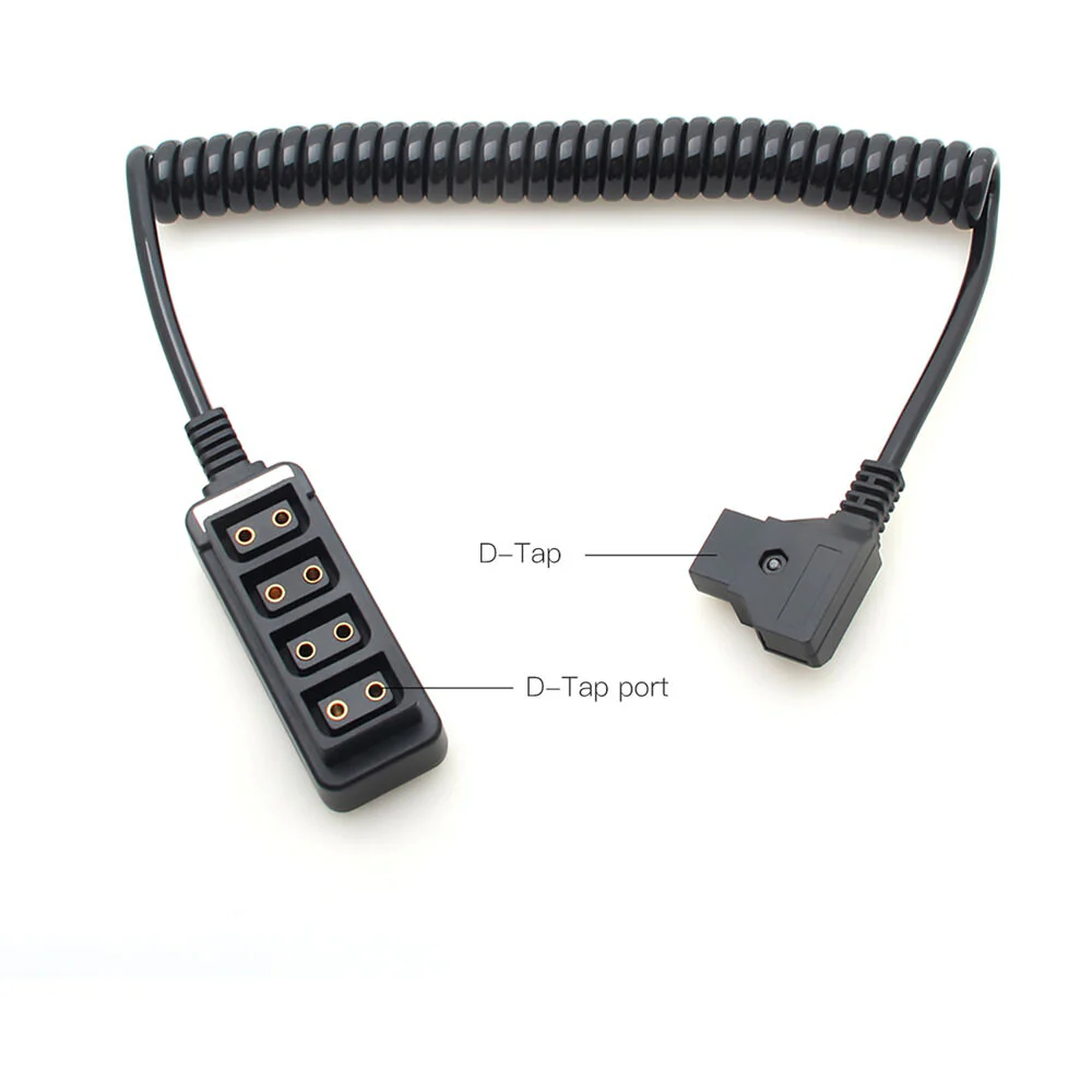 DigitalFoto Solution Limited D-Tap Breakout Adapter with 4 x D-Tap Ports (Coiled Cable) - Image 2