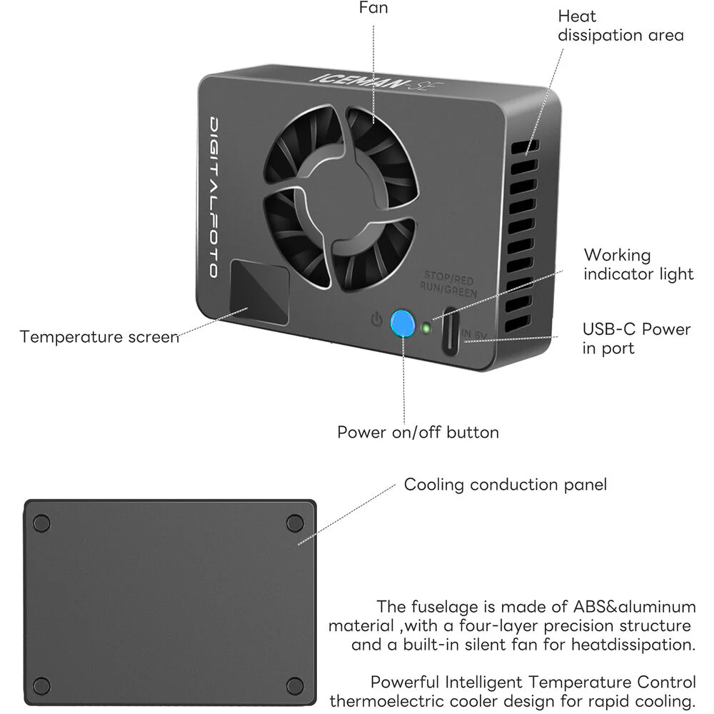 DigitalFoto Solution Limited ICEMAN-SE Intelligent External Cooler System for Select Cameras - Image 4