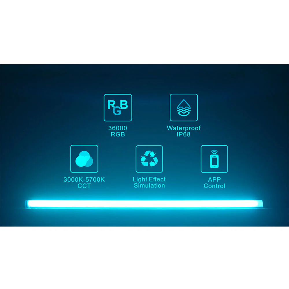 DigitalFoto Solution Limited P7RGB PRO Waterproof RGB Tube Light with Built-In Battery - Image 5