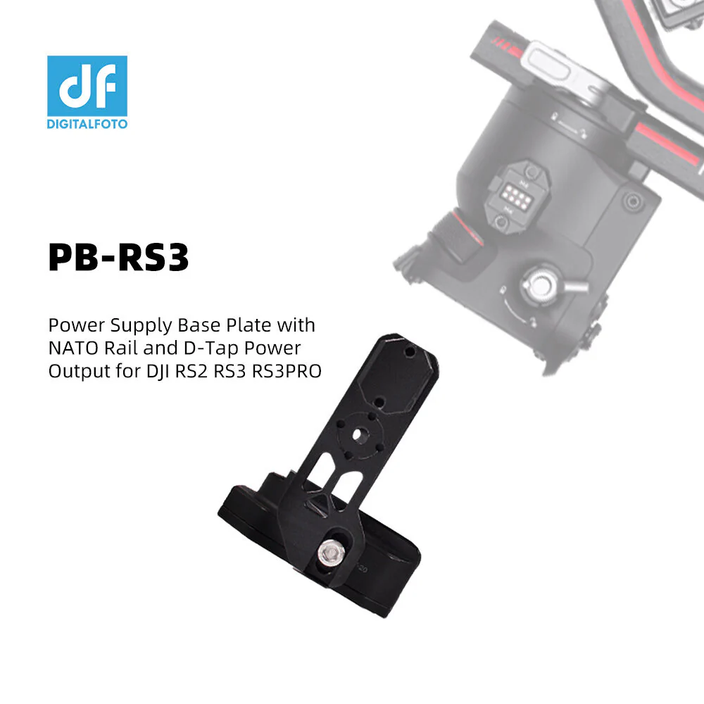 DigitalFoto Solution Limited Power Supply Baseplate with D-Tap & NATO Mount for DJI RS 2/3/RS 3 Pro - Image 3