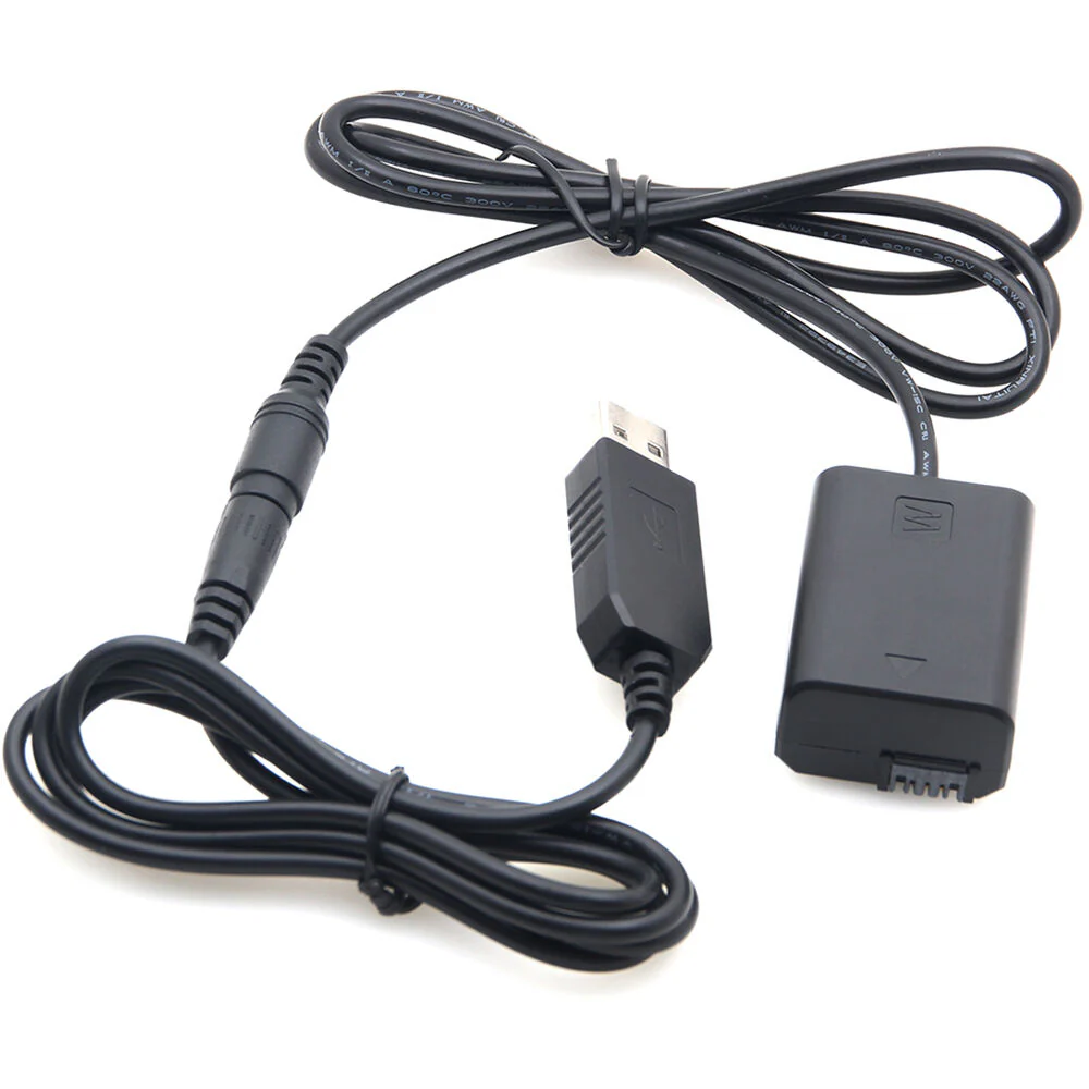 DigitalFoto Solution Limited Sony NP-FW50 Full Decoding Dummy Battery + 5V/2A Single USB Cable - Image 3