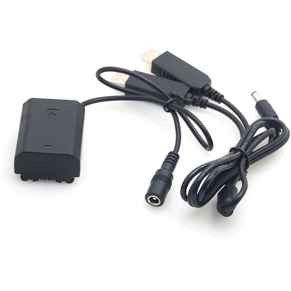 DigitalFoto Solution Limited Sony NP-FZ100 Fully Decoded Dummy Battery + 5V/2.4A Dual USB Cable - Image 4