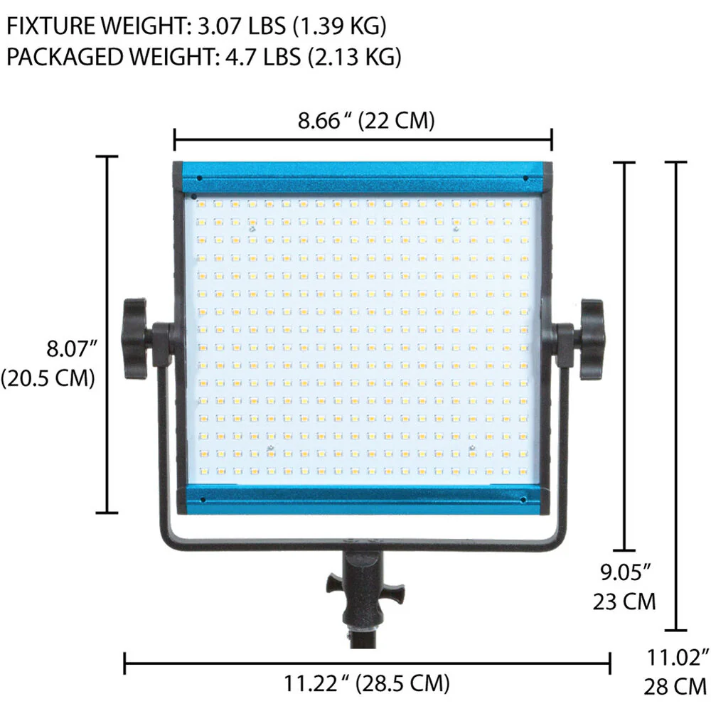 Dracast LED500 X-Series Daylight LED 2-Light Kit with Padded Carrying Case - Image 5