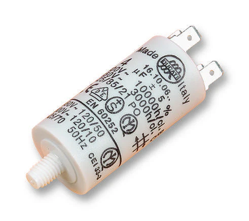 DUCATI 4.16.15.69.64 Film Capacitor, 1 �F, 4.16.15 Series, 450 V, Quick Connect, Snap-In, � 5%