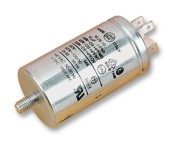 DUCATI 4.16.26.20.64 Film Capacitor, 25 µF, 4.16.26 Series, 450 V, Quick Connect, Snap-In, ± 5%