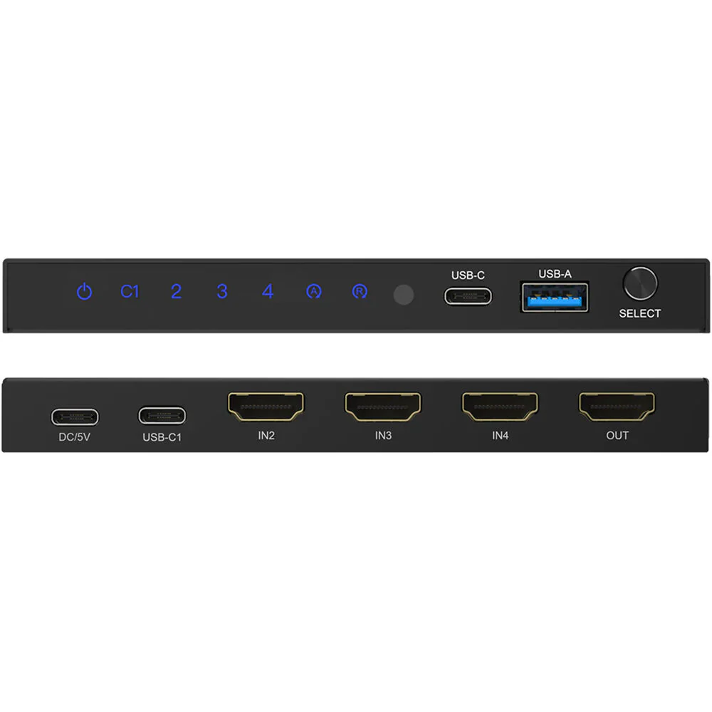 DVDO 8K 4x1 Switcher with 1 USB-C & 3 HDMI Inputs - Image 4