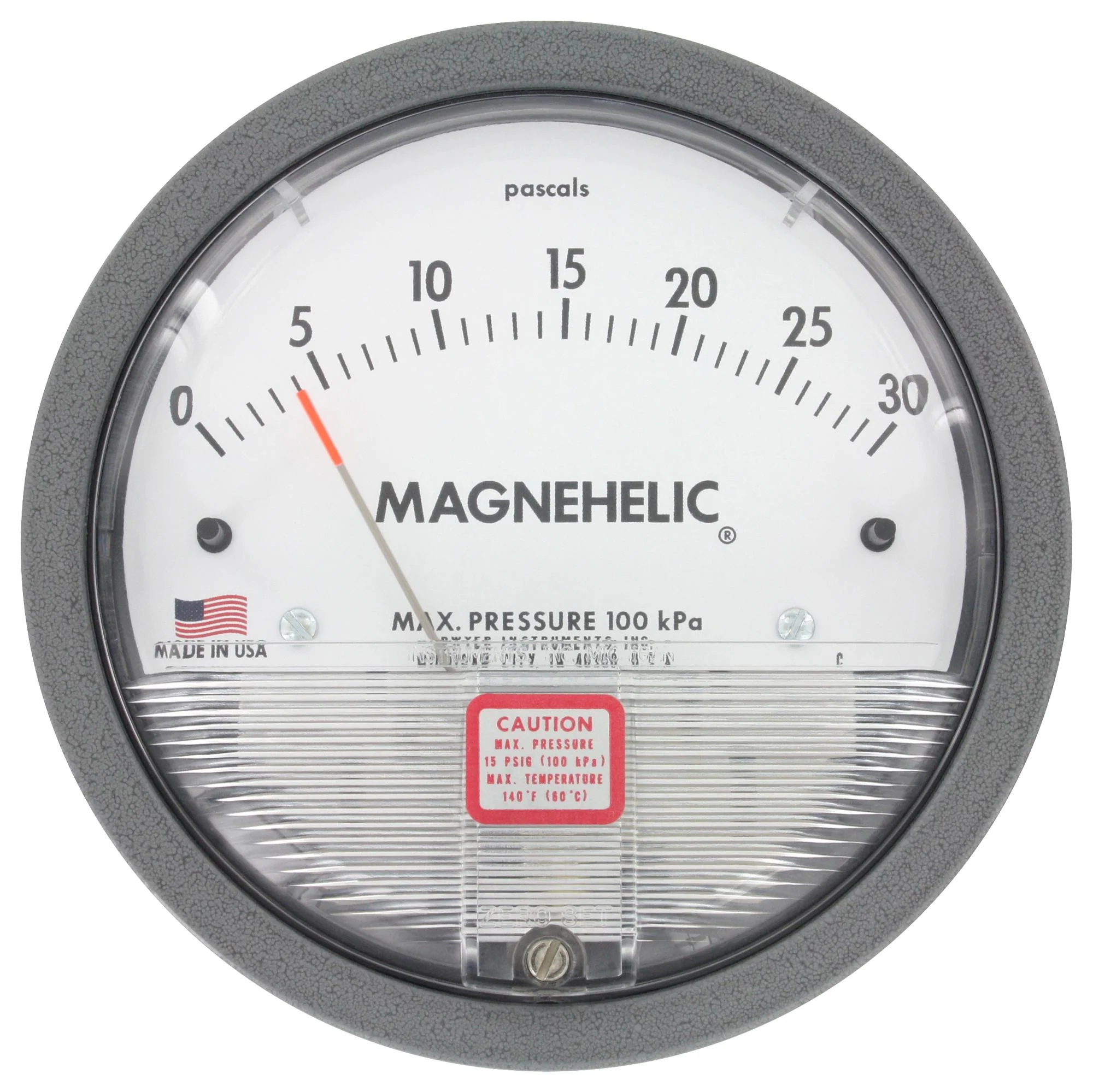 DWYER 2000-8KPA Differential Pressure Gauge, 8 kPa, -6.67 to 60°C, 1/8" FNPT