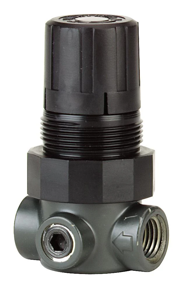 DWYER MPR1-0 Miniature Pressure Regulator, 0 psi to 5 psi, 1/4" Female NPT / 1/8" Female NPT, Air or Water