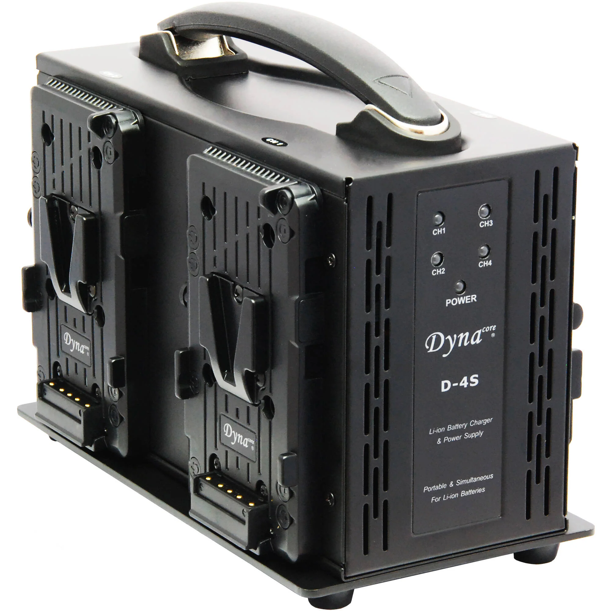 Dynacore Quad Charger with 4 x 155Wh Mini Batteries + Travel Case Kit (V-Mount) - Image 3