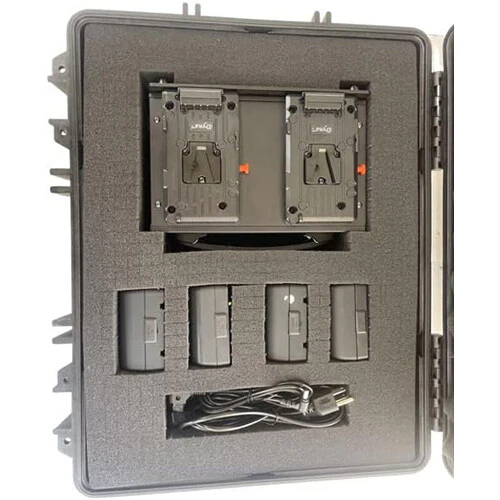 Dynacore Quad Charger with 4 x 155Wh Mini Batteries + Travel Case Kit (V-Mount) - Image 5