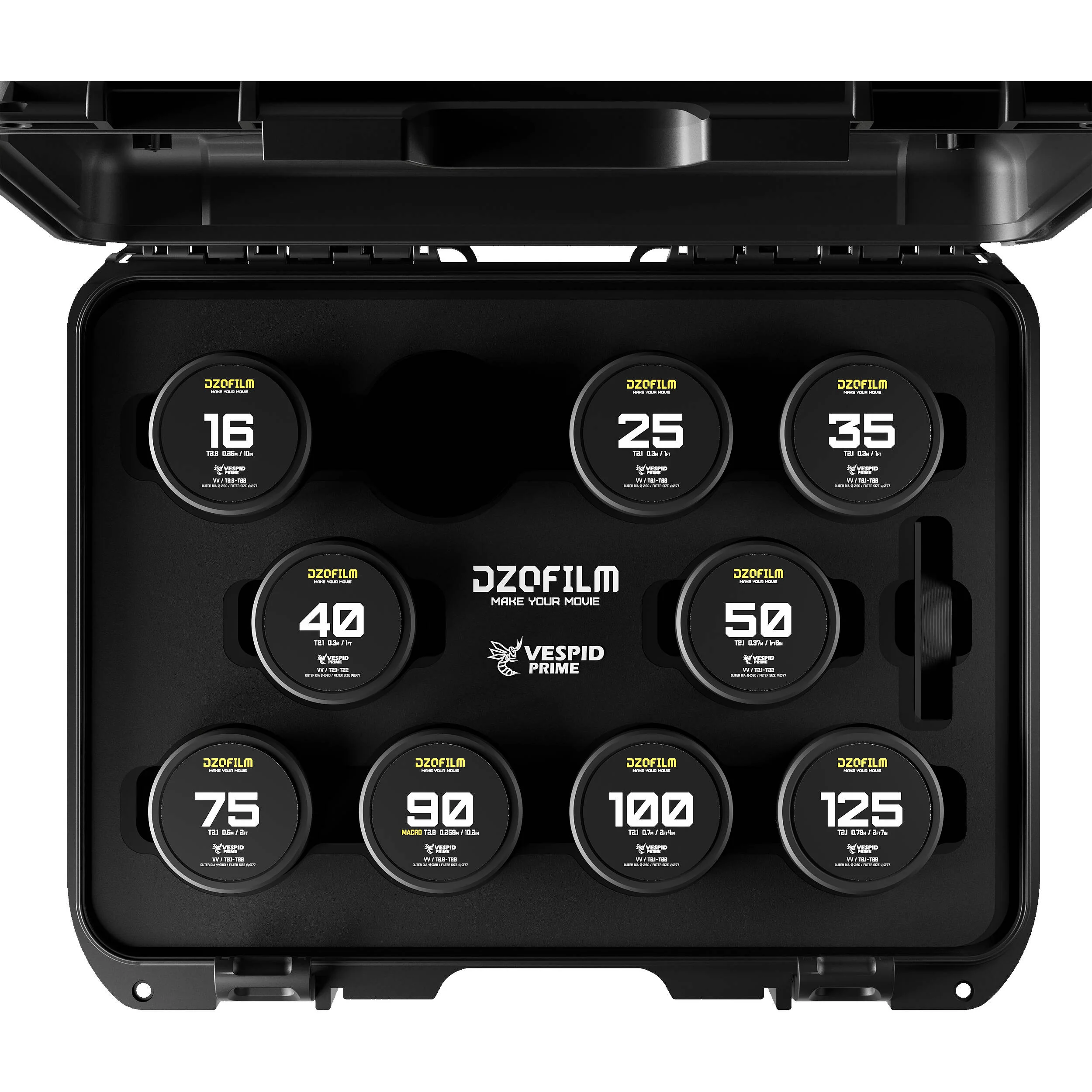 DZOFilm VESPID Prime 9-Lens Kit (PL and EF Mounts)