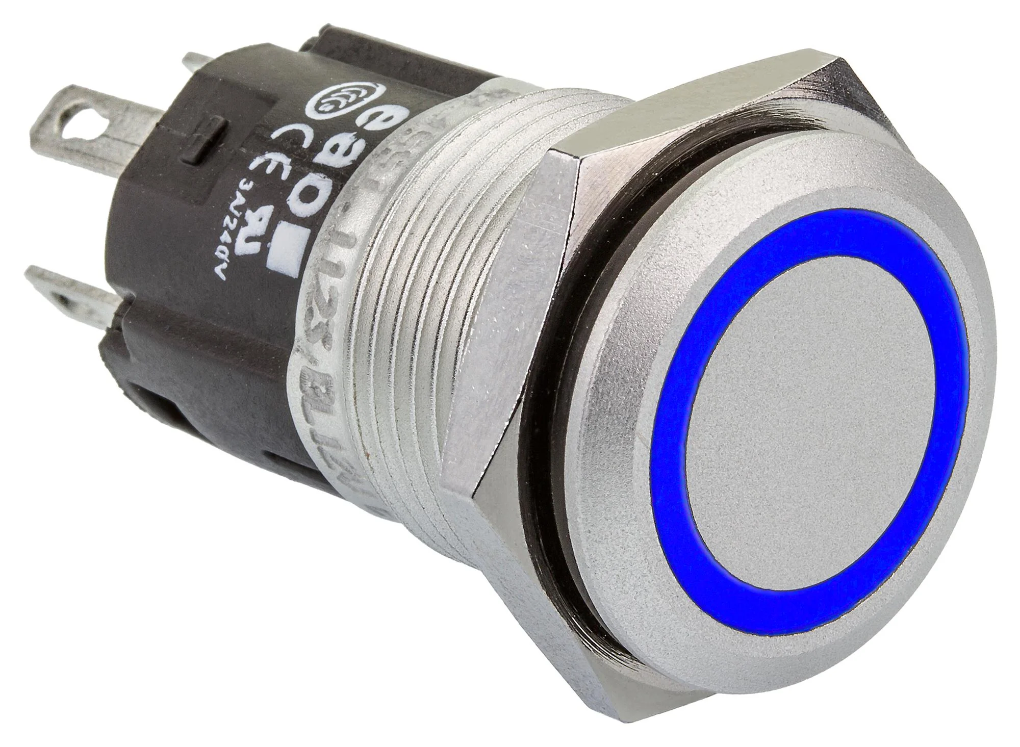 EAO 82-4551.1123 Vandal Resistant Switch, Series 82, 16 mm, SPDT, Momentary, Round Flat