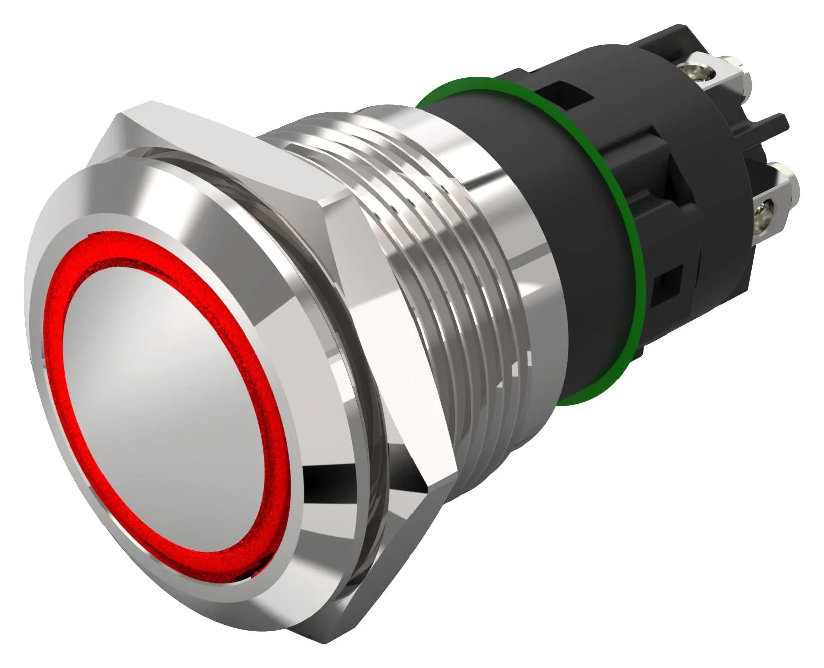 EAO 82-5152.1113 Vandal Resistant Switch, 82 Series, 19 mm, SPDT, Momentary, Round Flat Flush, Natural