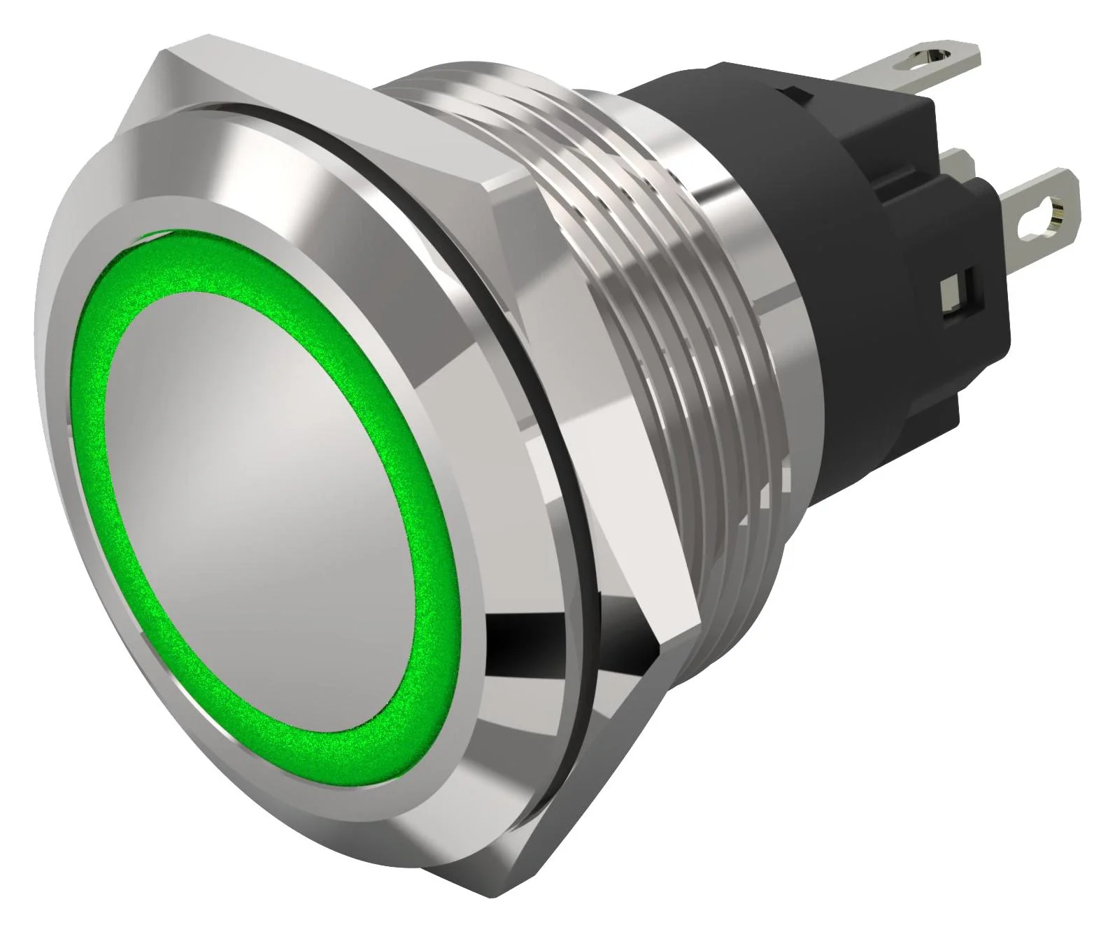 EAO 82-6151.2133 Vandal Resistant Switch, 82 Series, 22 mm, SPDT, On-On, Round Flat Flush, Natural